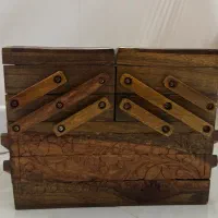 صندوقچه چوبی منبت کاری هندوستان