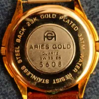 ساعت طلا کلکسیونی عتیقه مارک aries gold|ساعت|رشت, معلم|دیوار