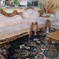 مبل ۸نفره چوب روس|مبلمان خانگی و میز عسلی|دوگنبدان, |دیوار