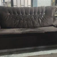 مبل هفت نفره قهوه ای چوب