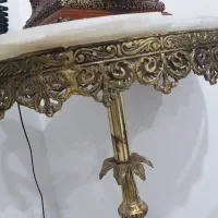 میز تلفن برنجی سنگین