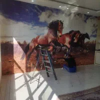رنگ.نقاشی ساختمان کاغذ دیواری . بلکا