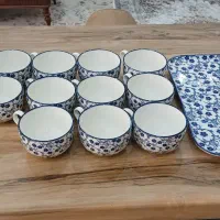 سرویس چای خوری گل آبی ترند|ظروف سرو و پذیرایی|کوهسار (البرز), |دیوار