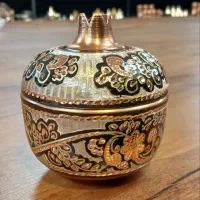 قندان مسی طرح انار نقره کوب شده در۳سایز بصورت عمده
