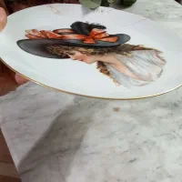 دکوری بشقاب قدیمی رخ فانتاسی بسیارزیبا و نو|کلکسیون اشیاء عتیقه|لاهیجان, انقلاب|دیوار