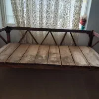 نیمکت (تخت)چوبی|صندلی و نیمکت|کرج, شهرک نهال و بذر|دیوار