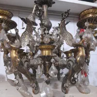 اشیا برنجی . وزن حدودا ۱۳۰ کیلو|لوستر و چراغ آویز|گرگان, |دیوار