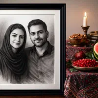 نقاشی حرفه ای یلدایی