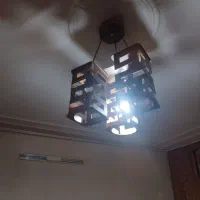 لوستر مینی‌مال لوستر مدل جدید چوبی|لوستر و چراغ آویز|شاهین‌شهر, شهرک گلدیس|دیوار