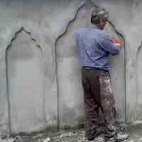 سیمان بری طرح سنگ،چوب،آبنما سیمانکاری|خدمات پیشه و مهارت|لنگرود, |دیوار