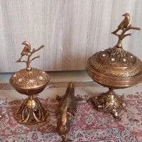 قندان وشکلات خوری ومجسه برنزی قیمت خیلی پایین|ظروف سرو و پذیرایی|تهران, شهرک ولیعصر شمالی|دیوار