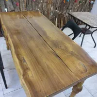 میز ده نفره تنه درخت ساج