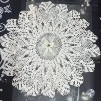 رومیزی ۶عددقلاب بافی با لباس عروسک