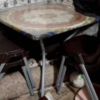 میز وصندلی نهار خوری چهار نفری پلاستیکی