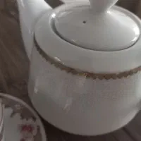 قهوه خوری ۴ نفره بهمراه استند وقندان و قوری متوسط|ظروف سرو و پذیرایی|تهران, فلاح|دیوار
