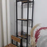 استند چهارطبقه فلز چوبی