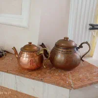 دو عدد قوری مسی سالم و تمیز