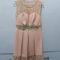 پیراهین کوتاه صورتی گلبهی