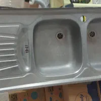 سینک دو قلو نیمه فانتزی به همراه سیفون