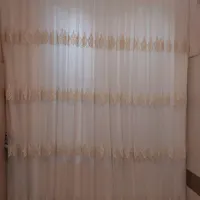 پرده بامتراژ دوخته شده ۲.۳۰متربازیرپرده و چوب پرده
