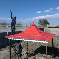 سقف‌شیبدارشیروانی سبک الاچیق سایبان اسکلت سوله‌‌|خدمات پیشه و مهارت|مشهد, پنجتن|دیوار