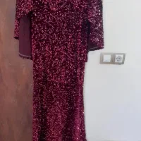 پیراهن مجلسی زرشکی