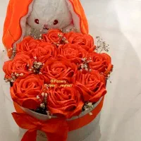 باکسو دسته گل روبانی|گل مصنوعی|شاهینشهر, خبرنگار|دیوار