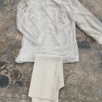 شومیز شلوار مجلسی سفید