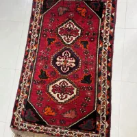 قالیچه دستباف قدیمی|فرش|شیراز, گل سرخ|دیوار