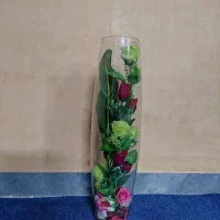 گلدون شیشه ای تزیینی|گل و گیاه طبیعی|قم, کلهری|دیوار