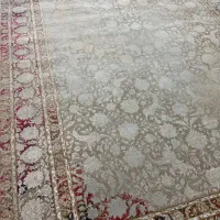 ۲ جفت فرش ۹ متری گل برجسته طرح لاکی اکبند نو