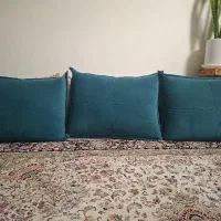 ۳ عدد پشتی به رنگ سبز فیروزه ای