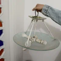 لوستر شیشه ای 4 شاخه