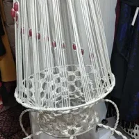 فروش آویزجاگلدانی دوطبقه مکرومه