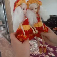 عروسکهای زیبا با لباس بافتنی هنر دست|اسباب‌‌بازی|رباط‌کریم, شترخوار|دیوار