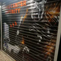 چاپ و نصب برچسب شیشه مات کن استیکر کرکره