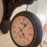 ساعت دو رو و لوستر چوبی|لوستر و چراغ آویز|پردیس, فاز ۲|دیوار