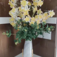 گل و گلدان /گلدان سنگی پایه دار