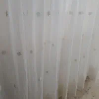 یک عدد پرده تور سفید بریلنت ترک گلدوزی برجسته|پرده، رانر، رومیزی|تهران, تهرانپارس غربی|دیوار