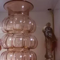 گلدان کمیاب شیشه ای حبابی سه طبقه پاول هلاوا