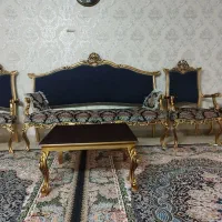 مبل استیل ۷ نفره به همراه جلو مبلی و عسلی|مبلمان خانگی و میز عسلی|تهران, شهرک صادقیه|دیوار
