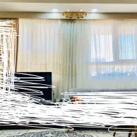 پرده تور به همراه کتیبه