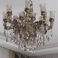 لوستر برنز ۱۶ شاخه سنگین وزن|لوستر و چراغ آویز|پردیس, فاز ۸|دیوار