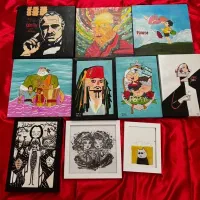 نقاشی بوم چمدان رنگ روغن