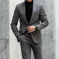 کت و شلوار کرمی نو