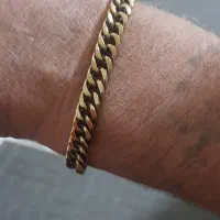 دستبند نقره با روکش طلا