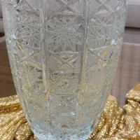دو عدد گلدان کریستال تراش خورده