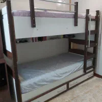 تخت خواب 2 طبقه کتابخانه دار