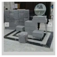 تخت خواب ۲نفره میزآرایش آینه پاتختی صندلی فقط۲۶م