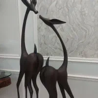 دو غزال چوبی|صنایع دستی و سایر لوازم تزئینی|رشت, بلوار گیلان|دیوار